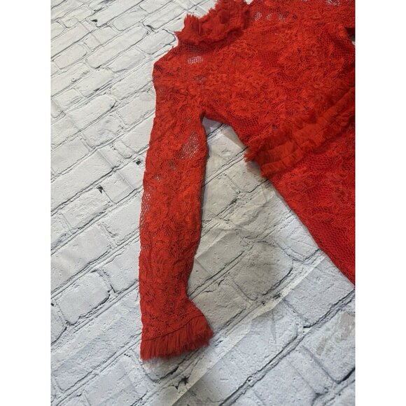 ALEXIS Wilhelmina Red Lace Mini Dress Sz XS - Picture 13 of 16